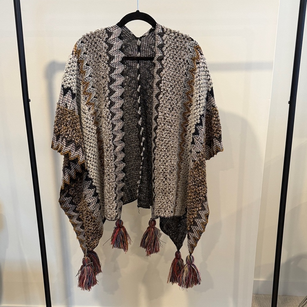 Anthropologie Multicolor Knit Kimono